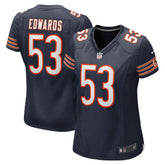 TJ Edwards Chicago Bears Women's Game Player Jersey - Navy - Nike