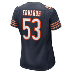 TJ Edwards Chicago Bears Women's Game Player Jersey - Navy - Nike