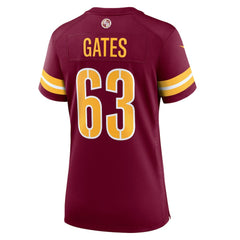 Nick Gates Washington Commanders Women's Game Player Jersey - Burgundy - Nike