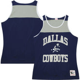 Dallas Cowboys Heritage Colorblock Tank Top - Navy/Gray - Mitchell & Ness