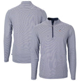 Atlanta Braves Cutter & Buck Americana Logo Big & Tall Virtue Eco Pique Recycled Quarter-Zip Pullover Top Discount