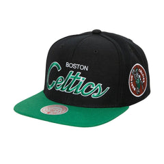 Mitchell & Ness Boston Celtics Hardwood Classics MVP Team Script 2.0 Snapback Hat Black