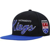 Mitchell & Ness Sacramento Kings Hardwood Classics MVP Team Script 2.0 Snapback Hat Black
