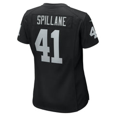 Robert Spillane Las Vegas Raiders Women's Game Player Jersey - Black - Nike