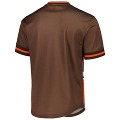 Cleveland Browns Jumbotron 3.0 Mesh V-Neck T-Shirt - Orange - Mitchell & Ness