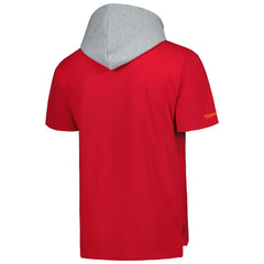 Tampa Bay Buccaneers Postgame Short Sleeve Hoodie - Red - Mitchell & Ness
