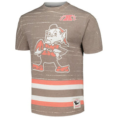 Cleveland Browns Jumbotron 3.0 T-Shirt - Brown - Mitchell & Ness