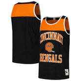 Cincinnati Bengals Heritage Colorblock Tank Top - Black/Orange - Mitchell & Ness
