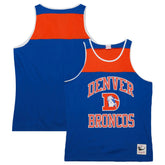 Denver Broncos Gridiron Classics Heritage Colorblock Tank Top - Royal/Orange - Mitchell & Ness