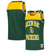 Green Bay Packers Heritage Colorblock Tank Top - Green/Gold - Mitchell & Ness