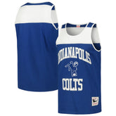 Indianapolis Colts Heritage Colorblock Tank Top - Royal/White - Mitchell & Ness