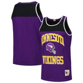 Minnesota Vikings Heritage Colorblock Tank Top - Purple/Black - Mitchell & Ness