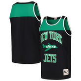 New York Jets Heritage Colorblock Tank Top - Black/Green - Mitchell & Ness