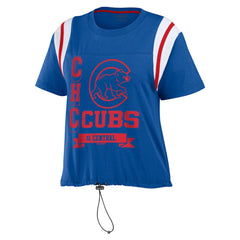 Chicago Cubs WEAR by Erin Andrews Women's Cinched Colorblock T-Shirt Online