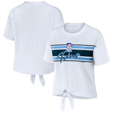Minnesota Twins WEAR by Erin Andrews Women's Front Tie T-Shirt Sale