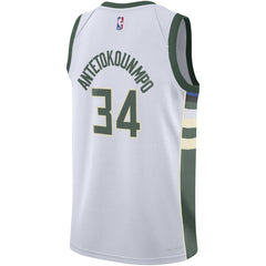 Nike Giannis Antetokounmpo Milwaukee Bucks Youth Swingman Jersey Association Edition White