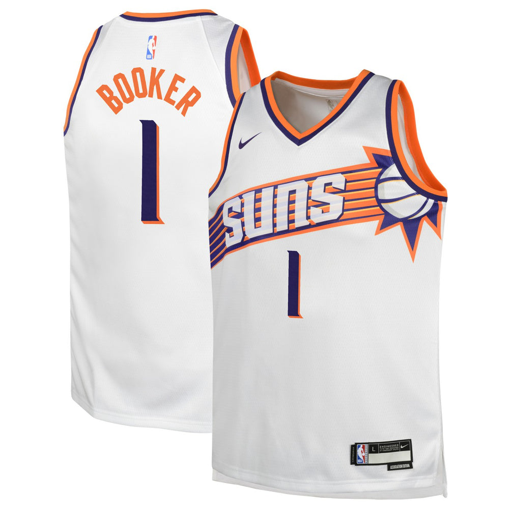 Nike Devin Booker Phoenix Suns Youth Swingman Jersey Association Edition White