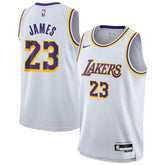 Nike LeBron James Los Angeles Lakers Youth Swingman Jersey Association Edition White