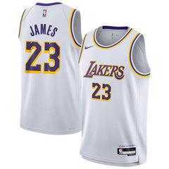 Nike LeBron James Los Angeles Lakers Youth Swingman Jersey Association Edition White