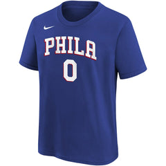 Tyrese Maxey Philadelphia 76ers Youth Icon Name & Number T-Shirt Royal