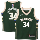 Nike Giannis Antetokounmpo Milwaukee Bucks Preschool Swingman Player Jersey Icon Edition Hunter Green