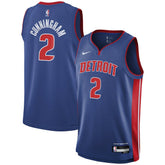 Nike Cade Cunningham Detroit Pistons Youth Swingman Jersey Icon Editi- Blue
