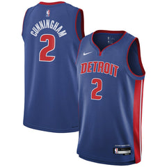 Nike Cade Cunningham Detroit Pistons Youth Swingman Jersey Icon Editi- Blue