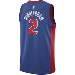Nike Cade Cunningham Detroit Pistons Youth Swingman Jersey Icon Editi- Blue