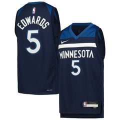 Nike Anthony Edwards Minnesota Timberwolves Youth Swingman Jersey Icon Edition Navy