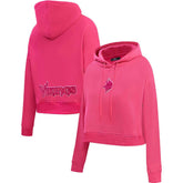 Minnesota Vikings Pro Standard Women's Triple Pink Cropped Pullover Hoodie - NFL
