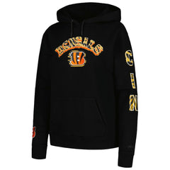 Cincinnati Bengals Pro Standard Women's Animal Print Fleece Pullover Hoodie - Black - NFL
