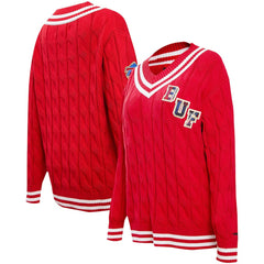 Buffalo Bills Pro Standard Women's Prep V-Neck Pullover Sweater - Red - NFL