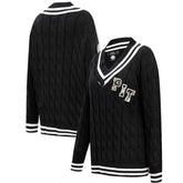 Pittsburgh Steelers Pro Standard Women's Prep V-Neck Pullover Sweater - Black - NFL
