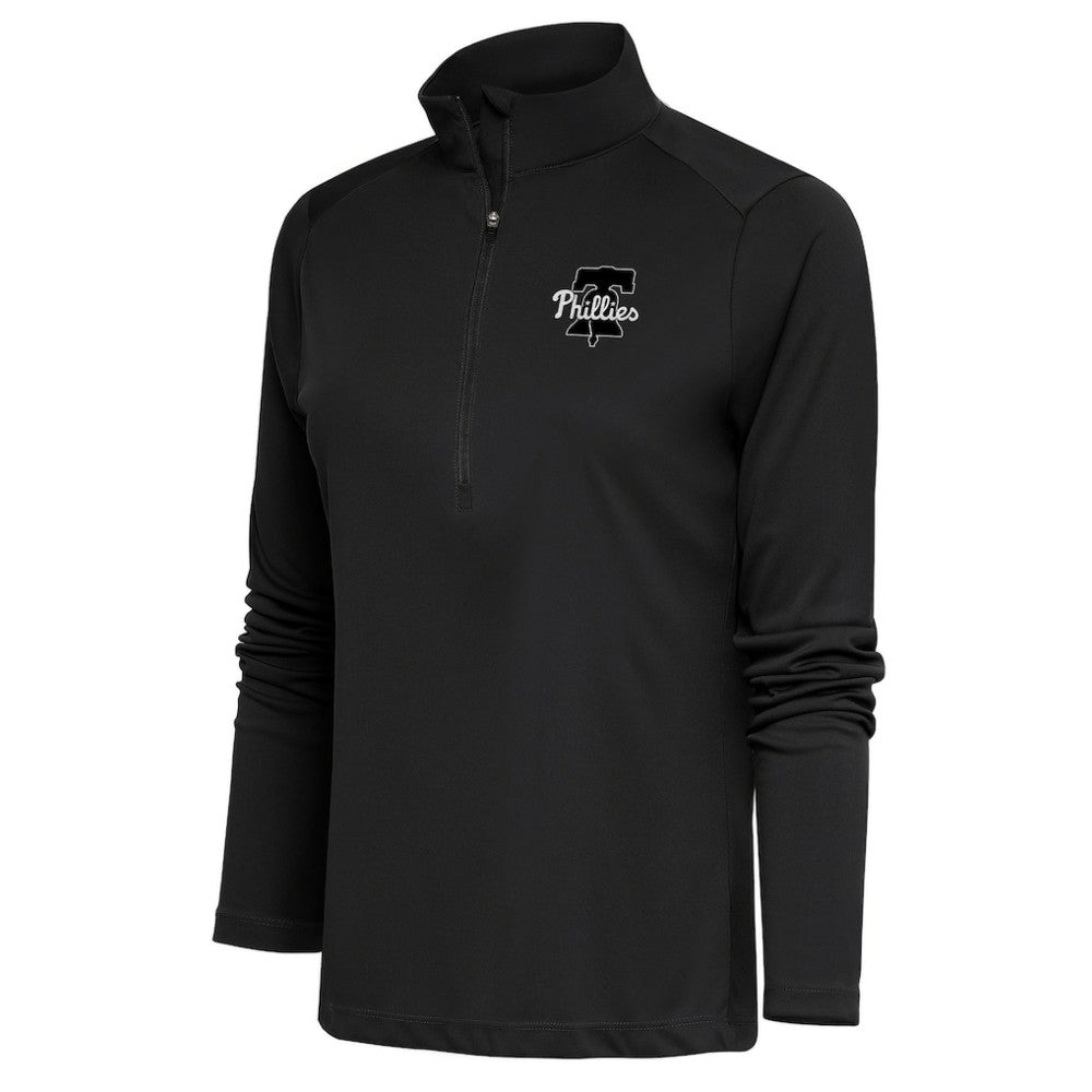 Philadelphia Phillies Antigua Women's Brushed Metallic Tribute Half-Zip Pullover Top Online