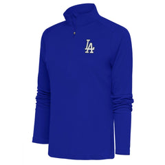 Los Angeles Dodgers Antigua Women's Brushed Metallic Tribute Half-Zip Pullover Top Online