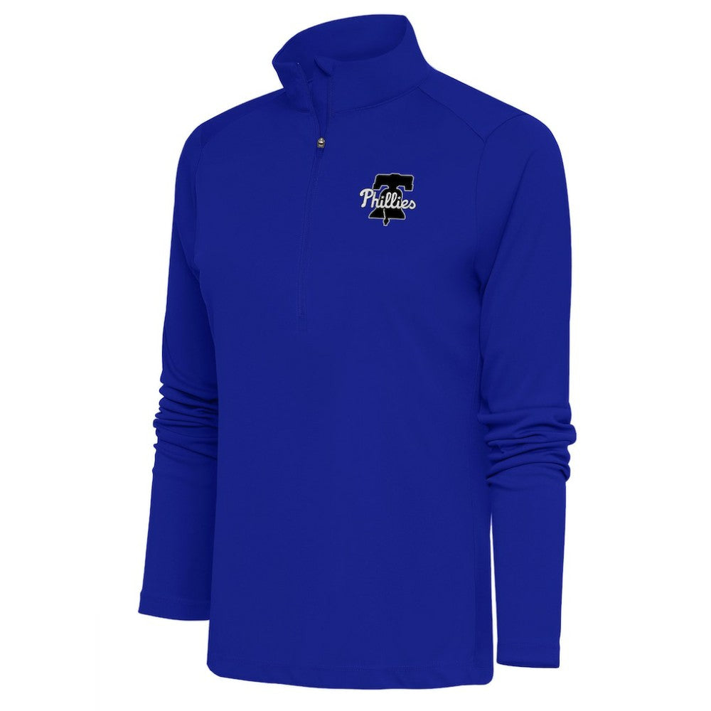 Philadelphia Phillies Antigua Women's Brushed Metallic Tribute Half-Zip Pullover Top Sale