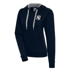 New York Yankees Antigua Women's Brushed Metallic Victory Pullover Hoodie Near Me