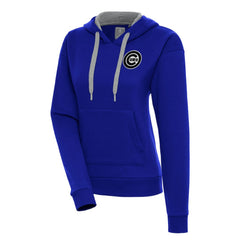 Chicago Cubs Antigua Women's Brushed Metallic Victory Pullover Hoodie for sale