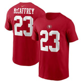 Christian McCaffrey San Francisco 49ers Player Name & Number T-Shirt - Scarlet - Nike