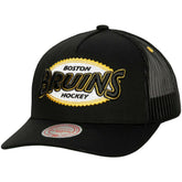 Boston Bruins Mitchell & Ness Team Seal Trucker Snapback Hat - Black | NHL discount