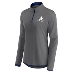 Atlanta Braves Profile Women's Plus Size Quarter-Zip Jacket Sale
