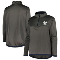 New York Yankees Profile Women's Plus Size Quarter-Zip Jacket Near Me
