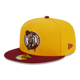 New Era Boston Celtics Fall Leaves 2-Tone 59FIFTY Fitted Hat Yellow/Red
