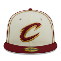 New Era Cleveland Cavaliers Piping 2-Tone 59FIFTY Fitted Hat Cream/Wine