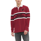 Arizona Cardinals Tommy Hilfiger Cory Varsity Rugby Long Sleeve T-Shirt - Cardinal - NFL