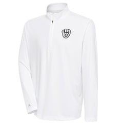 Milwaukee Brewers Antigua Metallic Tribute Quarter-Zip Top Online