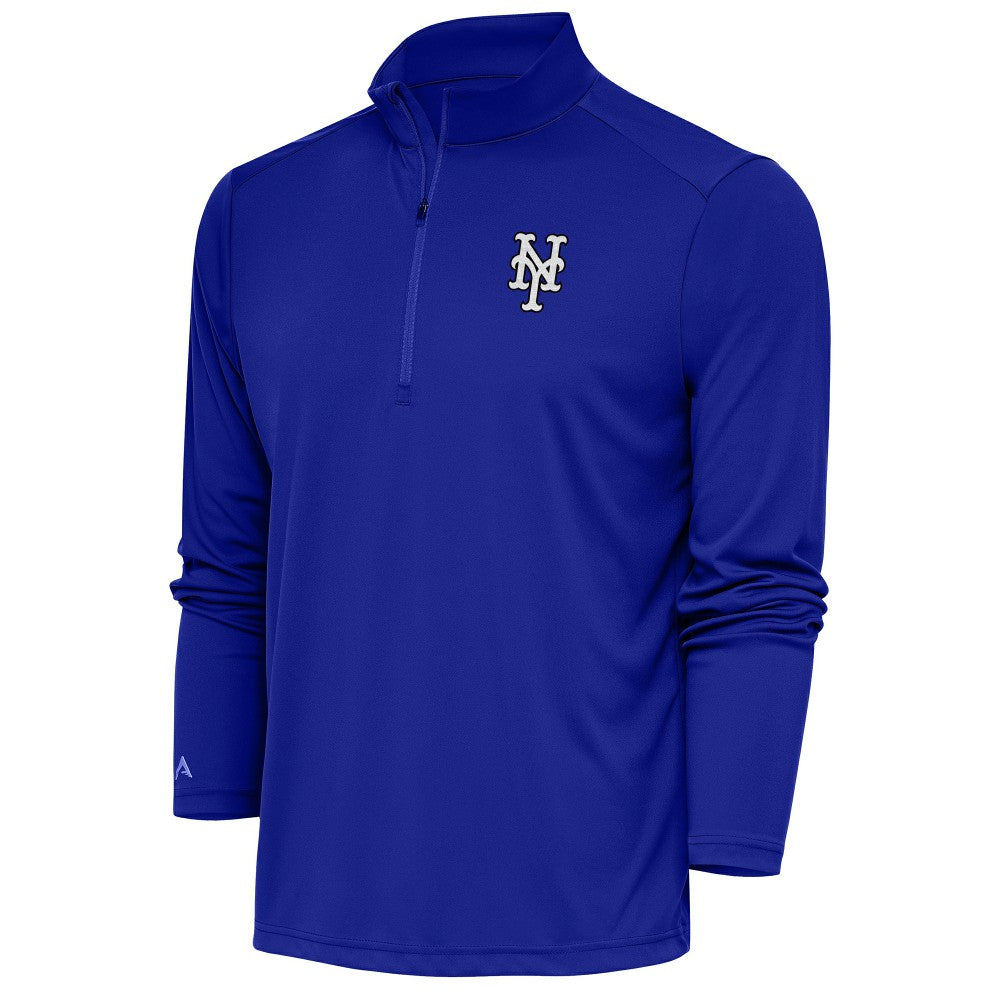 New York Mets Antigua Metallic Tribute Quarter-Zip Top Outlet