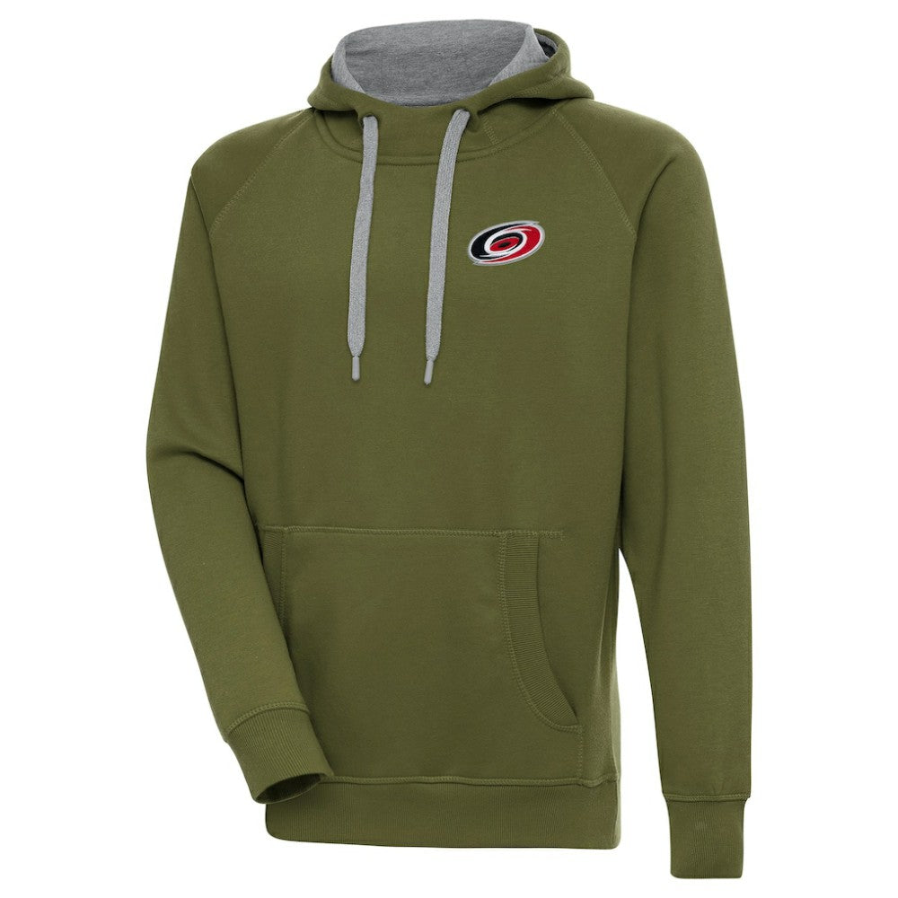 Carolina Hurricanes Antigua Victory Pullover Hoodie - Olive | NHL Lifestyle