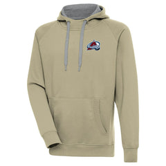 Colorado Avalanche Antigua Victory Pullover Hoodie - Khaki | NHL near me