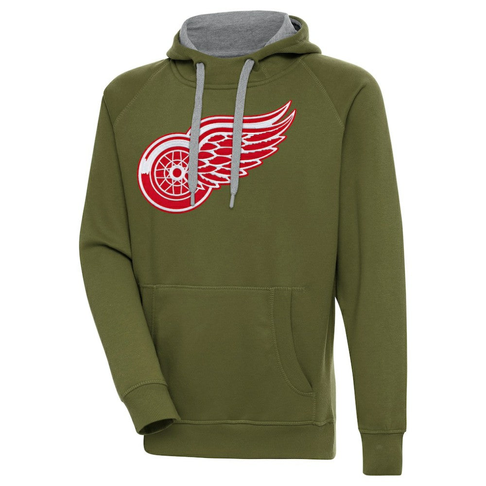 Detroit Red Wings Antigua Victory Pullover Hoodie - Olive | NHL sale